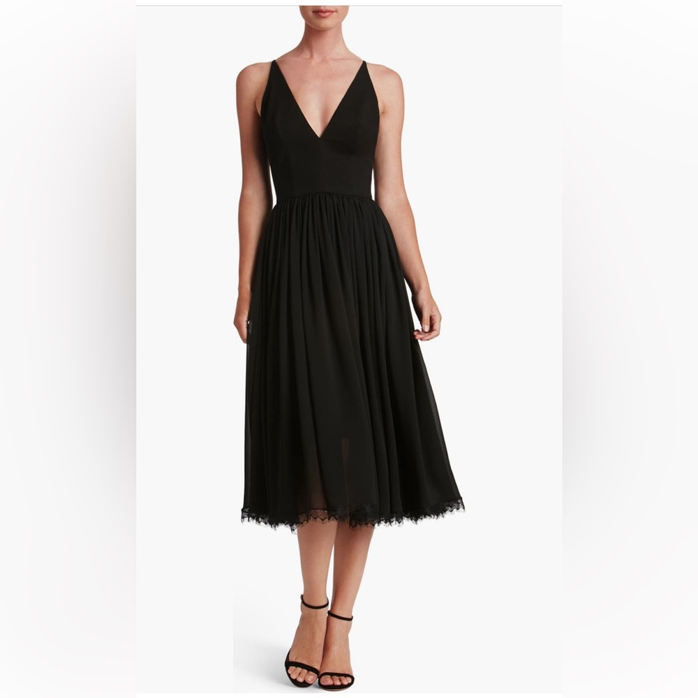 Nordstrom Elegant Black Midi Dress